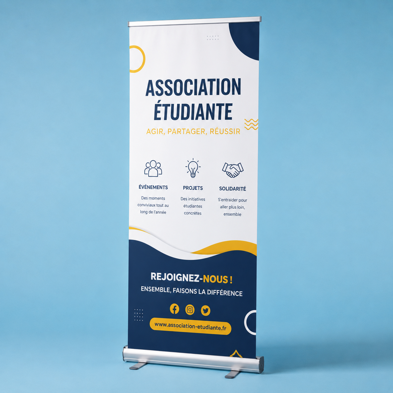 Signalétique et supports grand format pour événements étudiants